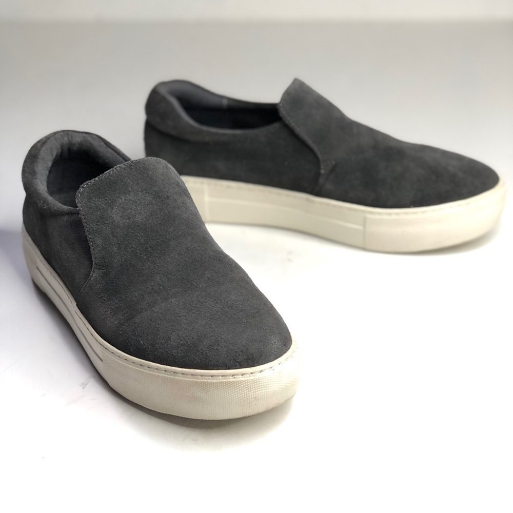 J/Slides Acer grey suede slip on platform sneakers size 8.5